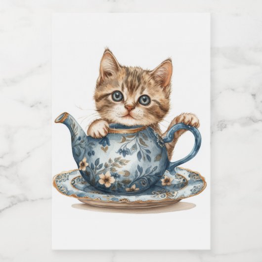 猫蓋瓶 フードラベル (シングルラベル)