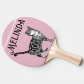 猫虎猫パステルキャッツキャッツキッズガールズライトピンク 卓球ラケット (横)