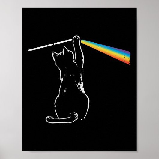 猫虹ライトプリズムクール科学スペクトル男性 ポスター (正面)