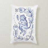 猫蝶の枕 アクセントクッション (裏面(縦))