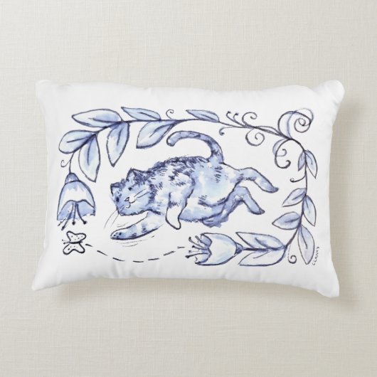 猫蝶の枕 アクセントクッション (裏面)