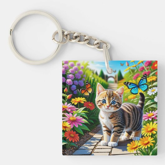 猫蝶 キーホルダー (正面)