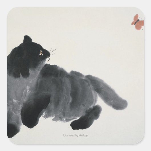 猫蝶 スクエアシール (正面)