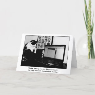 猫見える誕生日付きベルト付きYoutube カード