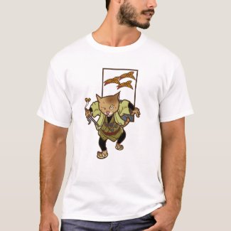 猫親分 雁花札 Tシャツ