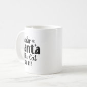 猫親愛サンタがクリスマスおもしろいに1 コーヒーマグカップ (正面左)