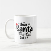 猫親愛サンタがクリスマスおもしろいに1 コーヒーマグカップ (左)