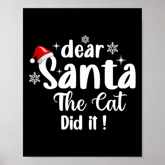 猫親愛サンタがクリスマスをおもしろいやった ポスター (正面)