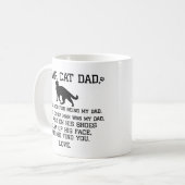 猫親愛パパ写真コラージュと猫の名前 コーヒーマグカップ (正面左)