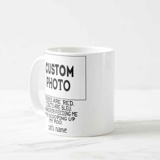 猫親愛パパ写真集と猫の名前 コーヒーマグカップ (正面左)