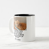 猫親愛パパ写真集と猫の名前 ツートーンマグカップ (正面左)