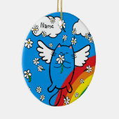 猫記念カスタムオーナメントパーソナライズされた- セラミックオーナメント (右)