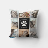 猫記念カスタムペットフォトコラージュポープリント クッション (正面)