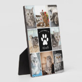 猫記念カスタムペットフォトコラージュポープリント フォトプラーク (側面)