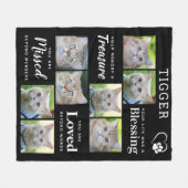 猫記念ギフトパーソナライズされた- Pet Loss 8写真 フリースブランケット (正面(横))