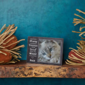 猫記念ギフト – ペット悔やみや弔慰ギフト – ペットロス フォトプラーク (側面)