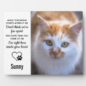 猫記念ギフト – Pet Loss Remembrance Keepsake フォトプラーク (正面)