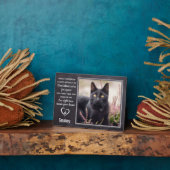 猫記念ペットロス手のプリントハート写真 フォトプラーク (側面)