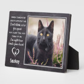 猫記念ペットロス手のプリントハート写真 フォトプラーク (側面)