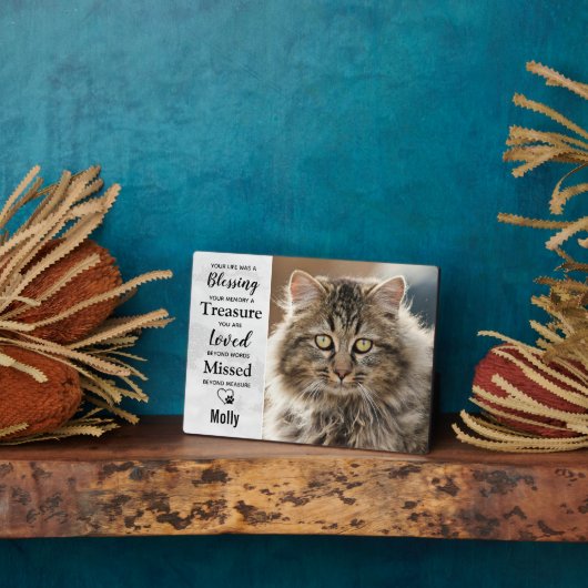 猫記念ペットロス フォトプラーク (側面)