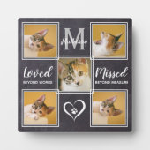 猫記念写真ユニークコラージュ フォトプラーク (正面)