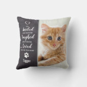 猫記念写真悔やみや弔慰記念 – Pet Loss クッション (裏面)