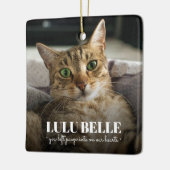 猫記念写真 セラミックオーナメント (左)