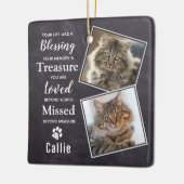 猫記念写真 セラミックオーナメント (左)