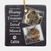猫記念写真 セラミックオーナメント (正面)