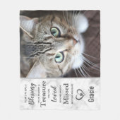 猫記念写真 フリースブランケット (正面)