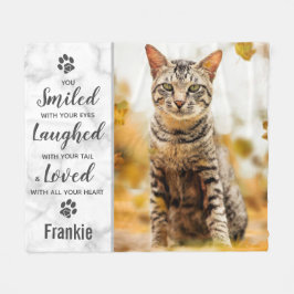 猫記念写真 フリースブランケット