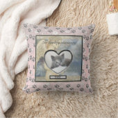 猫記念天使の手の写真パーソナライズされた クッション (ブランケット)