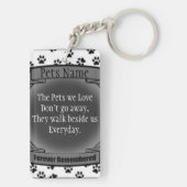 猫記念永久に思い出し – Pet Loss Cat キーホルダー (裏面)