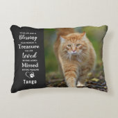 猫記念記念ギフト悔やみや弔慰 – ペットロス アクセントクッション (正面)