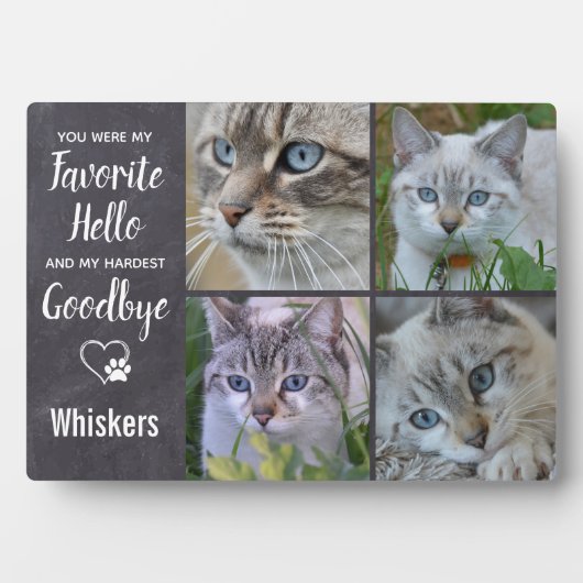 猫記念記念悔やみや弔慰フォトペットロス フォトプラーク (正面)