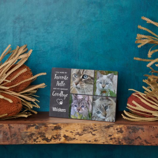 猫記念記念悔やみや弔慰フォトペットロス フォトプラーク (側面)