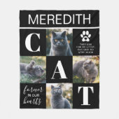 猫記念贈り物 |ペットの損失写真 フリースブランケット (正面)