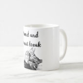 猫詩人ジャン・ド・ラ・フォンテーヌ私は曲げても壊れない コーヒーマグカップ (正面右)