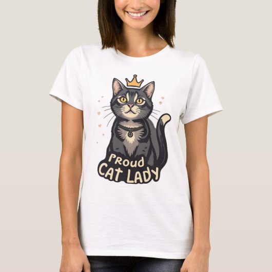 猫誇りを持ったレディTシャツ – 猫用ファナトの狙い Tシャツ (正面)
