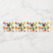 猫誕生日をテーマにした ペットボトルラベル (シングルラベル)