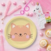 猫誕生日キッズルームウォールアート紙プレート ペーパープレート (パーティー)