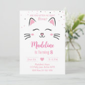 猫誕生日招待状キッテン招待状子猫 招待状 (スタンド正面)