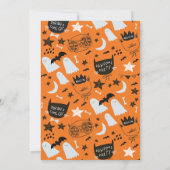 猫誕生日招待状ブラックキャットハロウィーン誕生日 招待状 (裏面)