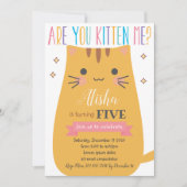 猫誕生日招待状 招待状 (正面)