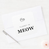 猫語に堪能なネコ好きのための肉球プリント スクエアシール (封筒)