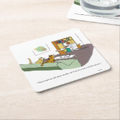 猫語 スクエアペーパーコースター (アングル)