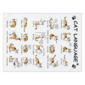 猫語、猫おもしろい子猫、ラブキャットギフトアイディア テーブルクロス (正面(横))