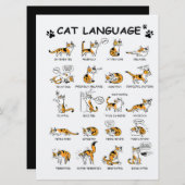 猫語、猫おもしろい子猫、ラブキャットギフトアイディア メニュー (正面/裏面)