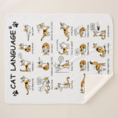 猫語、猫おもしろい猫、愛猫ギフトアイディア シェルパブランケット (正面(横))