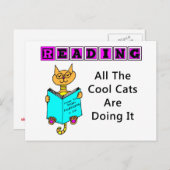 猫読たちクールは ポストカード (正面/裏面)